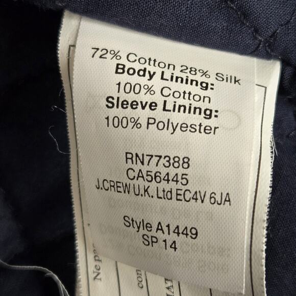 J Crew Collection Quilted Floral Jacket Womens 4 Rare Cotton Silk Cottagecore - Picture 7 of 11